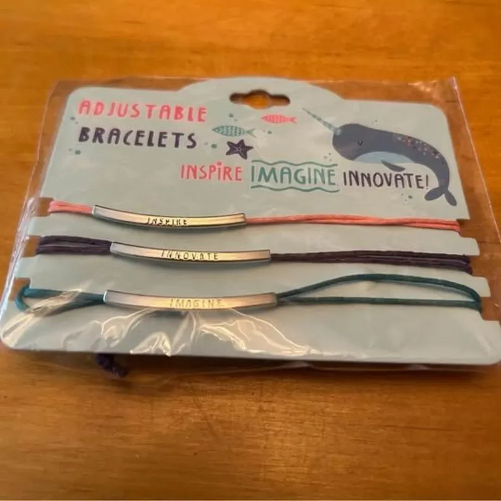 “ Inspire, Imagine, Innovate” Adjustable Bracelets - Set of 3 New in Package